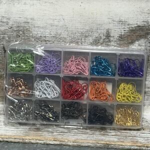 Unbranded Calabash Pins, 450 Pieces, 15 Assortment Colors With Storage Box New